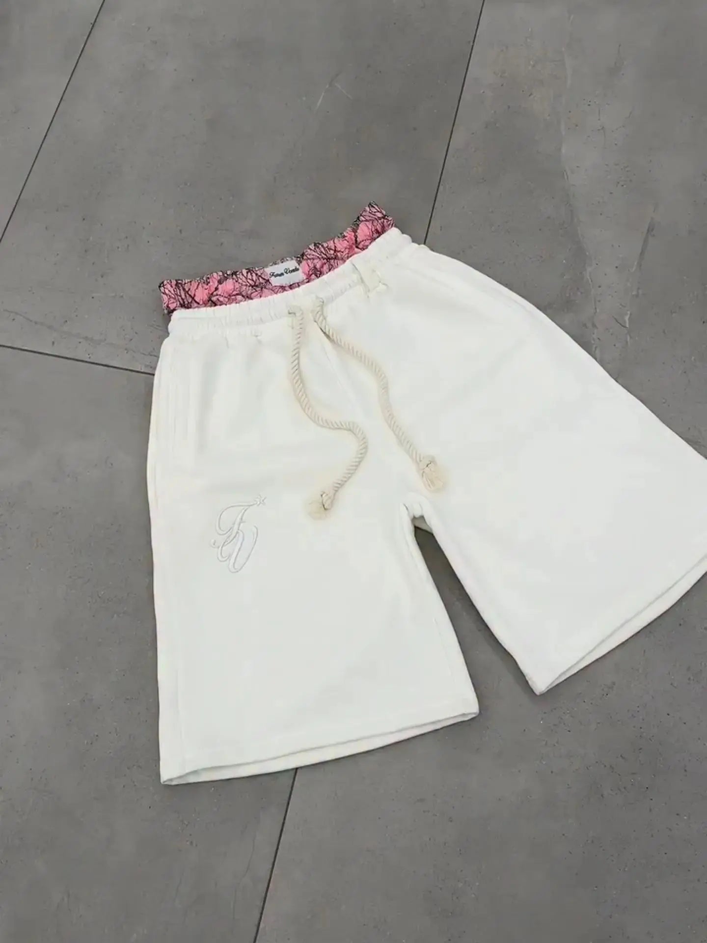 Street fashion double waisted spliced sweatpants, hip-hop casual embroidered sports pants, men's and women's pants Royal Drip