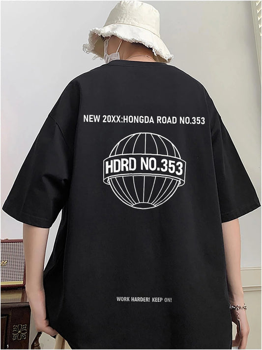 Hip Hop Men Y2k Tshirts Oversize Summer Designer Brand Unisex Tops Short Sleeve 100% Cotton Male Tees Crew Neck Streetwear Royal Drip