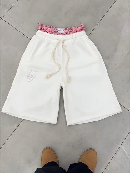 Street fashion double waisted spliced sweatpants, hip-hop casual embroidered sports pants, men's and women's pants Royal Drip