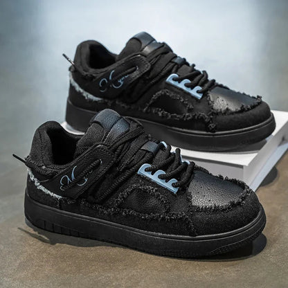 2025 New Men's Casual Canvas Sports Shoes, Outdoor Personalized Design, Versatile Men's and Women's Board Shoes Size 39-44 Royal Drip