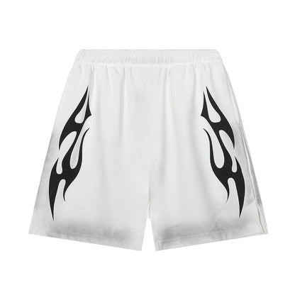 Fashion Street Summer Men's Shorts Printed Bottom Shorts Elastic Jogging Sports Loose Slim Fit Men's Shorts Y2k Harajuku Shorts Royal Drip