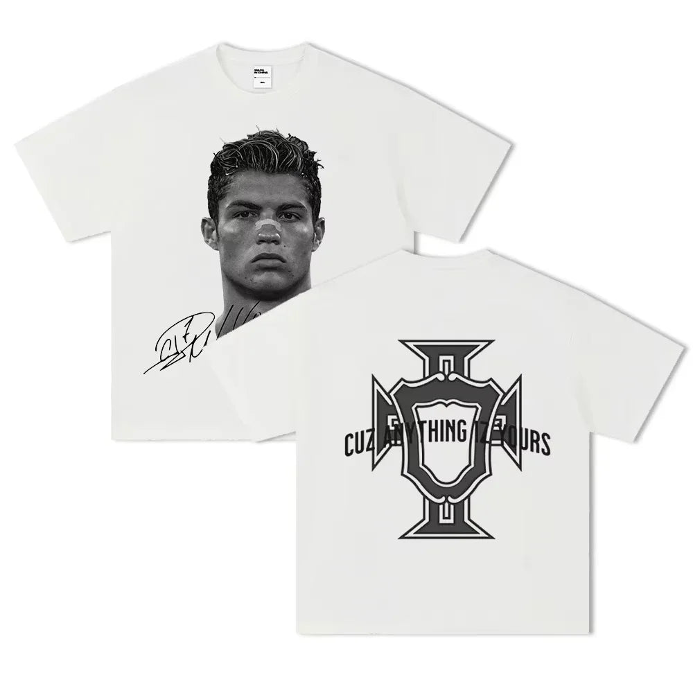 Neymar American Football Star Print 100%Cotton Short-sleeved T-shirt Men Women Clothing Athleisure Print Fashion Oversize Tee Royal Drip