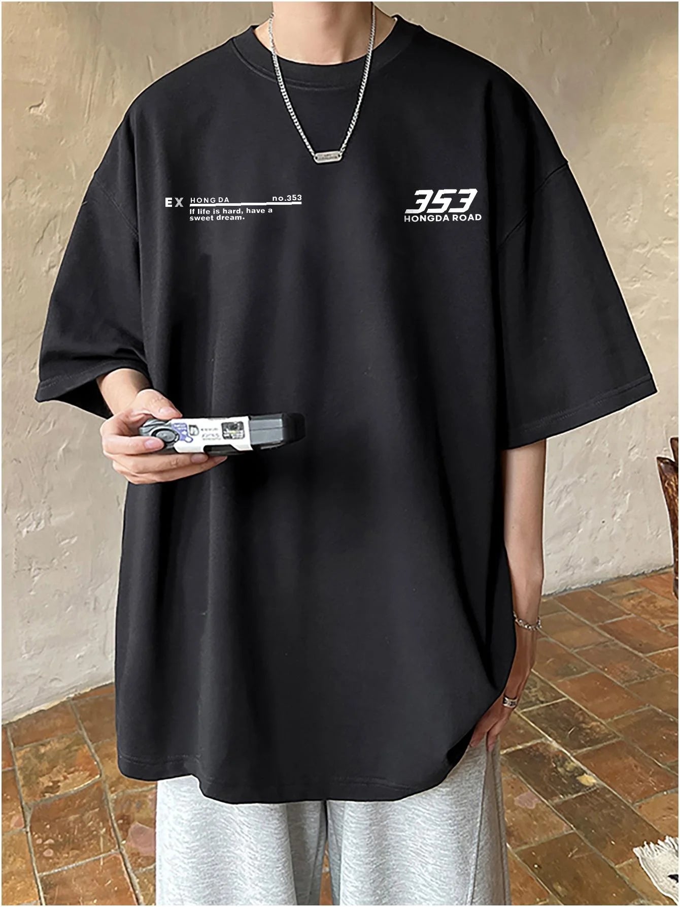 Hip Hop Men Y2k Tshirts Oversize Summer Designer Brand Unisex Tops Short Sleeve 100% Cotton Male Tees Crew Neck Streetwear Royal Drip