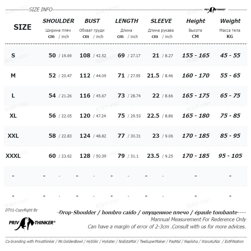 Privathinker Harajuku Devil Printed Men Oversized Tee Shirts 2023 Summer Short Sleeve T-Shirts Couples Men's Women Cotton Tops Royal Drip