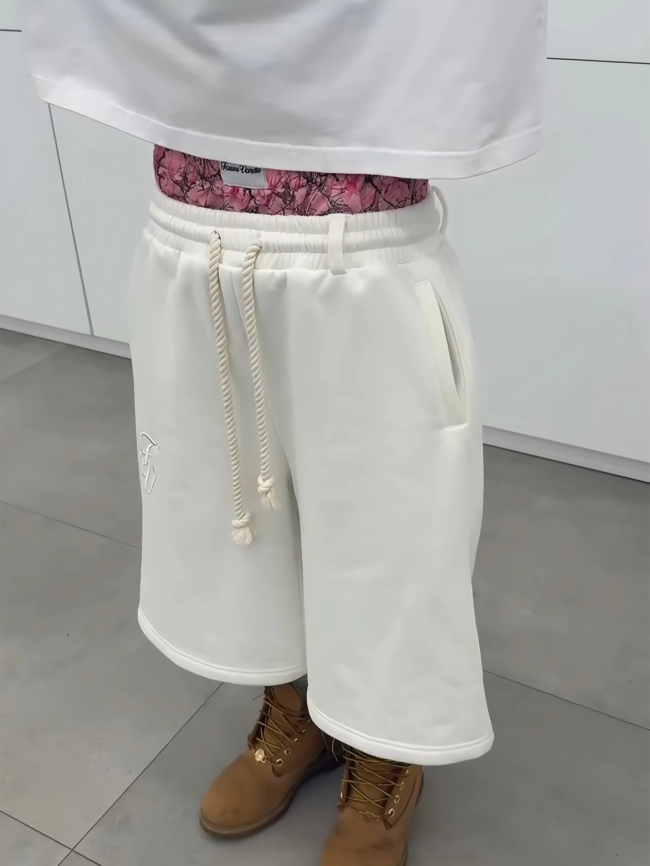 Street fashion double waisted spliced sweatpants, hip-hop casual embroidered sports pants, men's and women's pants Royal Drip