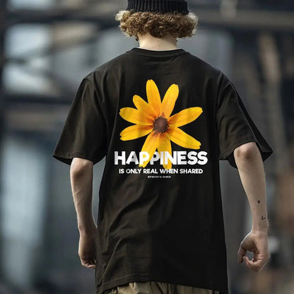 Daisy Graphic Men T-shirts Hip Hop Brand 100% Cotton Tees Short Sleeve Summer New Clothing Loose Harajuku Male Tops Streetwear Royal Drip