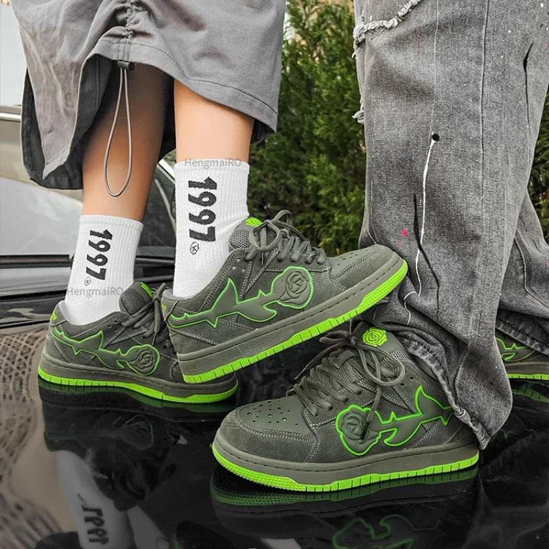 Women Shoes for Men Tennis Retro Y2K Rose Punk Street Skateboard Shoes Male Fashion Sneakers Couples Designer Sports Casual Shoe Royal Drip