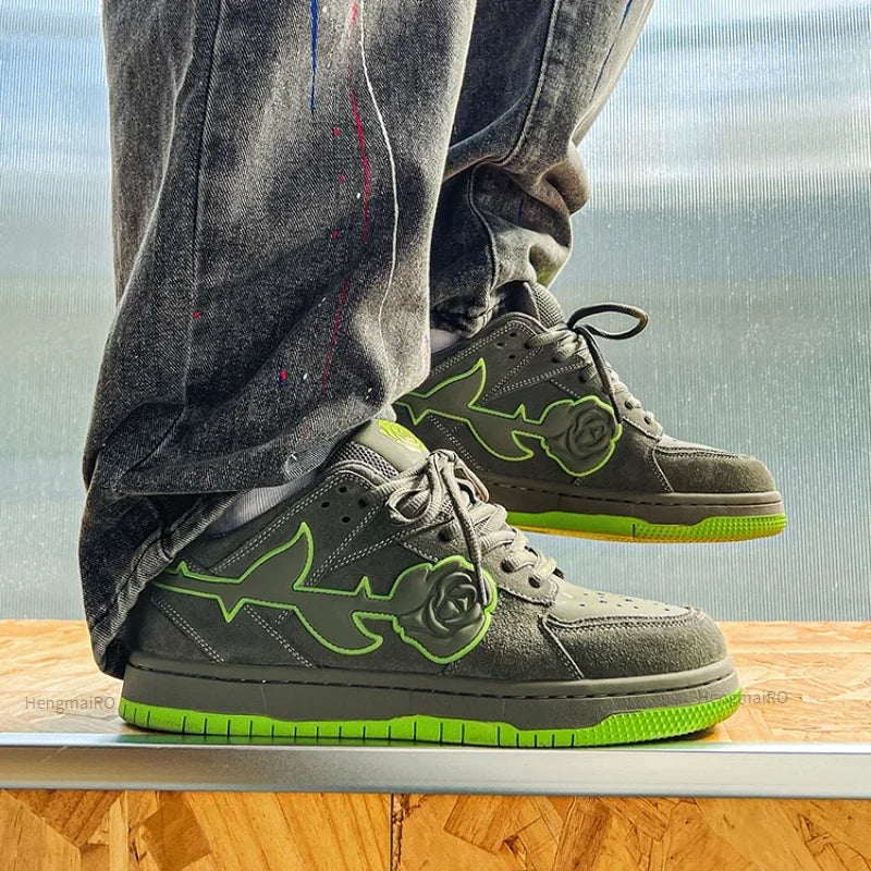 Women Shoes for Men Tennis Retro Y2K Rose Punk Street Skateboard Shoes Male Fashion Sneakers Couples Designer Sports Casual Shoe Royal Drip
