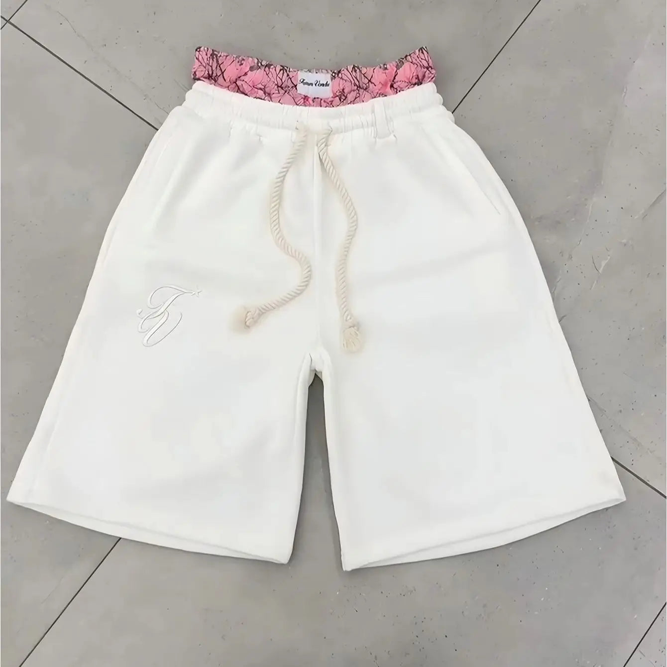 Street fashion double waisted spliced sweatpants, hip-hop casual embroidered sports pants, men's and women's pants Royal Drip