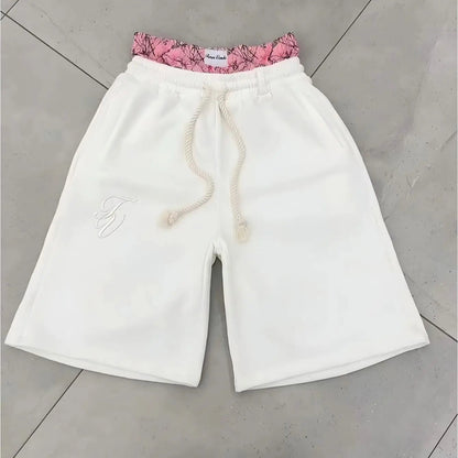 Street fashion double waisted spliced sweatpants, hip-hop casual embroidered sports pants, men's and women's pants Royal Drip