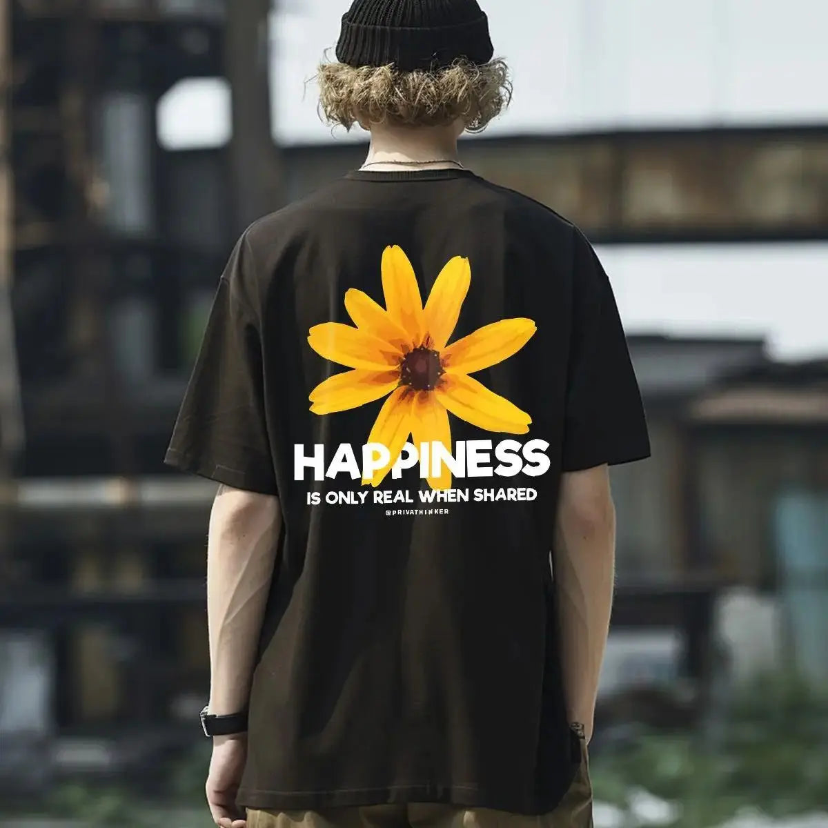 Daisy Graphic Men T-shirts Hip Hop Brand 100% Cotton Tees Short Sleeve Summer New Clothing Loose Harajuku Male Tops Streetwear Royal Drip