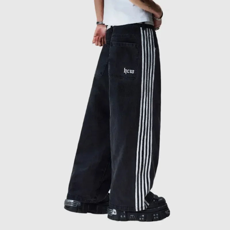 Y2K Baggy Jeans Harajuku vintage Striped Embroidered high quality Sweatpants men women Hip Hop Casual wide leg jeans streetwear Royal Drip