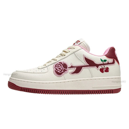 Women Shoes for Men Tennis Retro Y2K Rose Punk Street Skateboard Shoes Male Fashion Sneakers Couples Designer Sports Casual Shoe Royal Drip