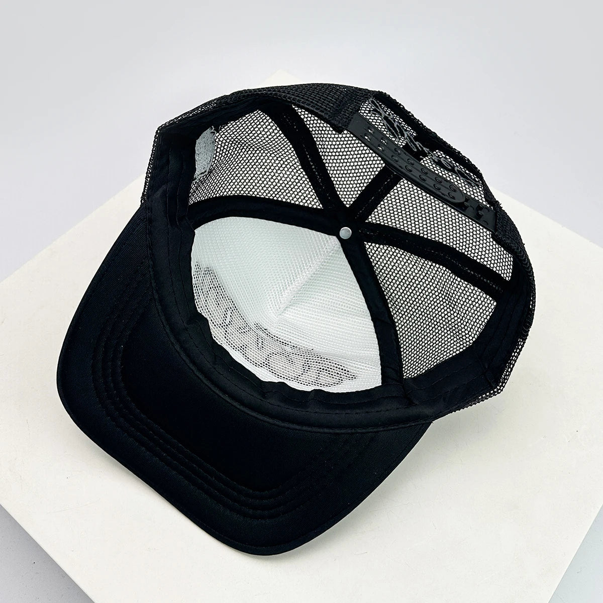 New Unisex Color Block Printed Letter Embroidery Baseball Hats Hip Hop Breathable Mesh Sunshade Street Trucker Caps Versatile Royal Drip