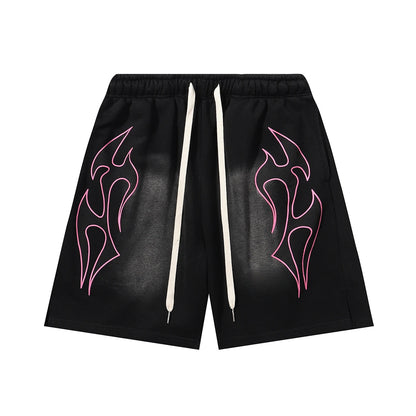 Fashion Street Summer Men's Shorts Printed Bottom Shorts Elastic Jogging Sports Loose Slim Fit Men's Shorts Y2k Harajuku Shorts Royal Drip