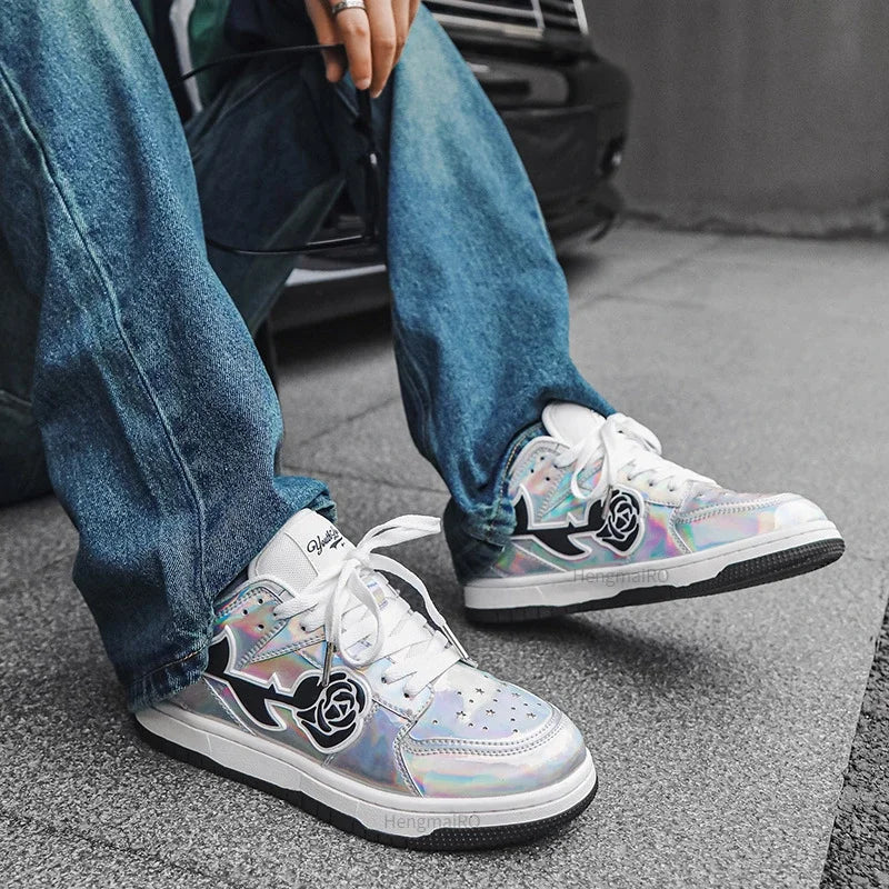 Women Shoes for Men Tennis Retro Y2K Rose Punk Street Skateboard Shoes Male Fashion Sneakers Couples Designer Sports Casual Shoe Royal Drip