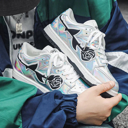 Women Shoes for Men Tennis Retro Y2K Rose Punk Street Skateboard Shoes Male Fashion Sneakers Couples Designer Sports Casual Shoe Royal Drip