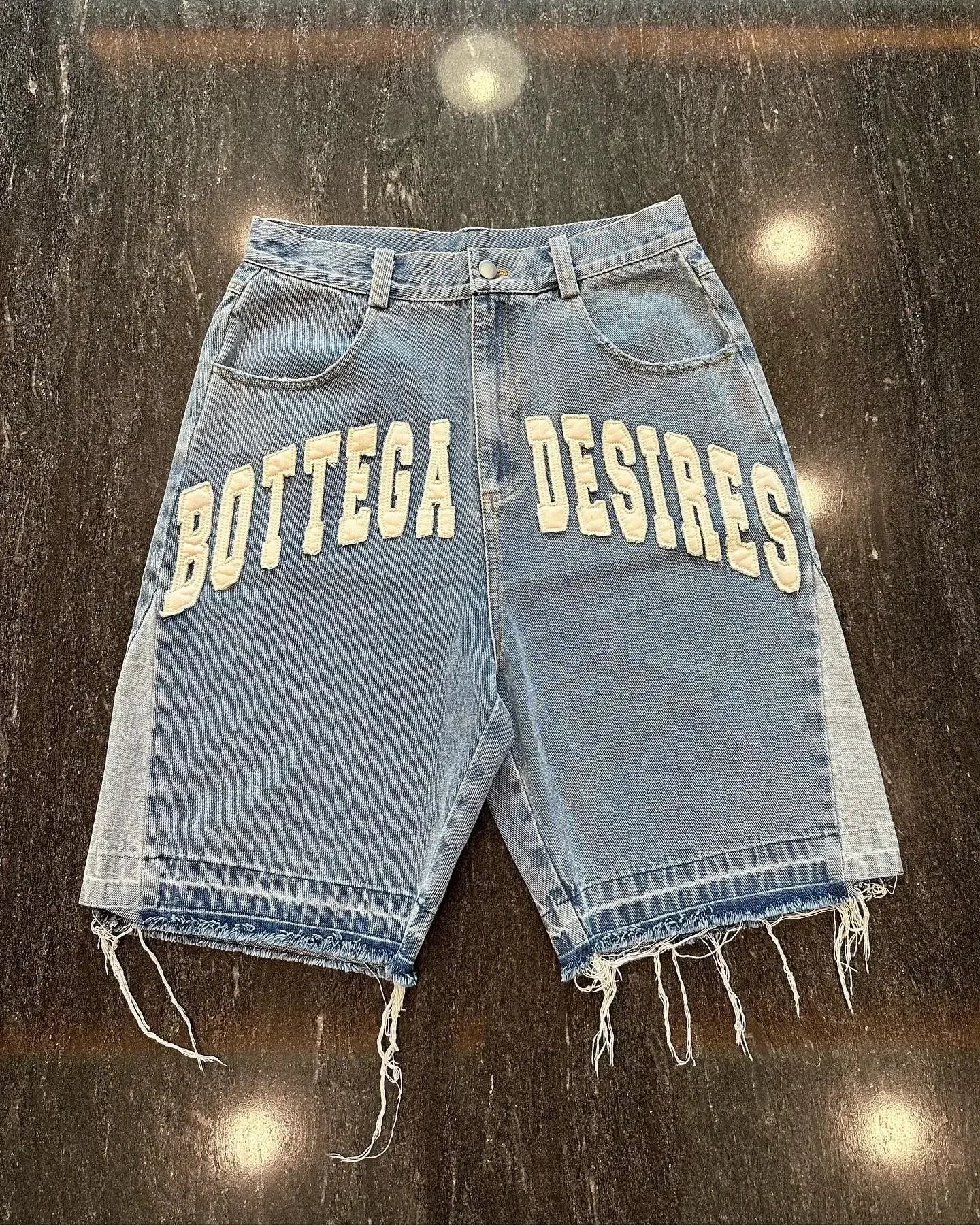 Y2k Streetwear New Shorts Harajuku Hip-hop Letter Patch Denim Shorts Men Women Retro Fashion Oversized Basketball Sports Shorts Royal Drip