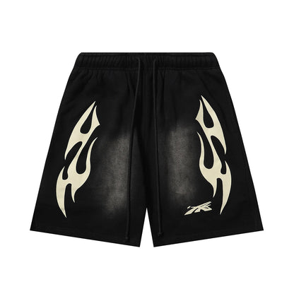 Fashion Street Summer Men's Shorts Printed Bottom Shorts Elastic Jogging Sports Loose Slim Fit Men's Shorts Y2k Harajuku Shorts Royal Drip